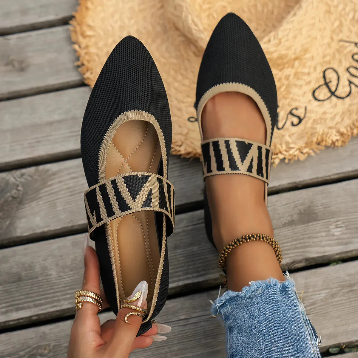 Pointed-Toe Ballet Flats: Elegant Low-Heel Comfort for Women