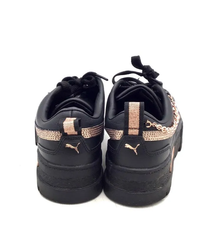 Puma Women's Black Mayze Glow Platform Shoes - Size 8.5