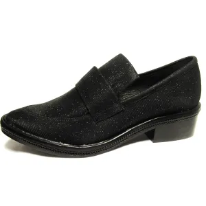 Rachel Zoe Brody Heeled Glitter Fabric Loafers