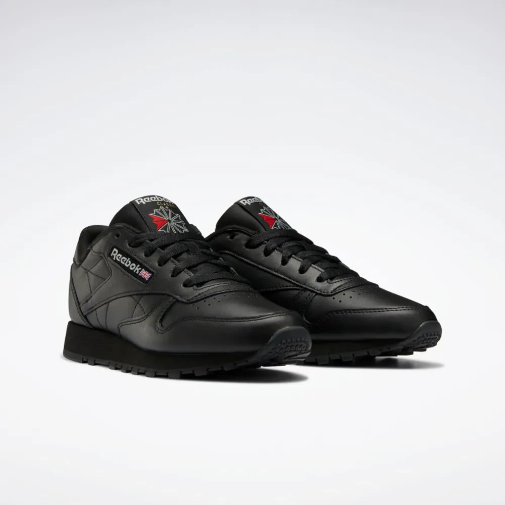 Reebok Footwear Women Classic Leather Shoes CORE BLK/CORE BLK/PURE GREY 5