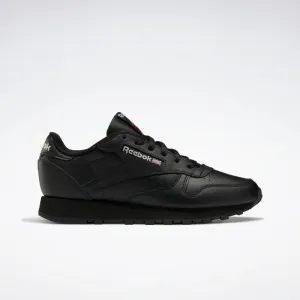 Reebok Footwear Women Classic Leather Shoes CORE BLK/CORE BLK/PURE GREY 5