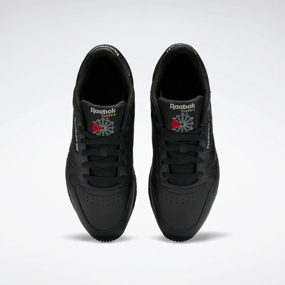 Reebok Footwear Women Classic Leather Shoes CORE BLK/CORE BLK/PURE GREY 5