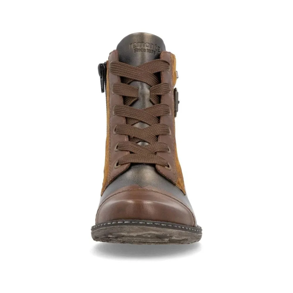 Remonte Chandra 81 Chestnut/Antique Leather Bootie (Women's)