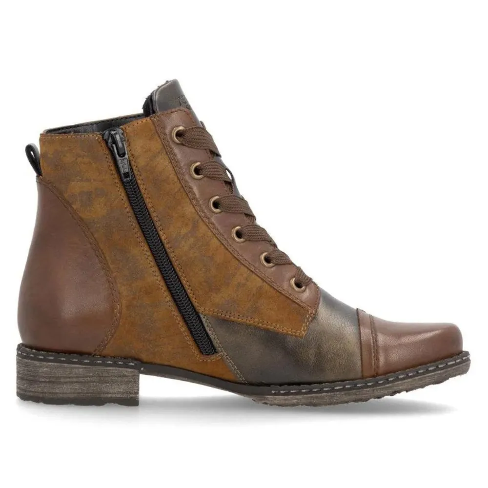 Remonte Chandra 81 Chestnut/Antique Leather Bootie (Women's)