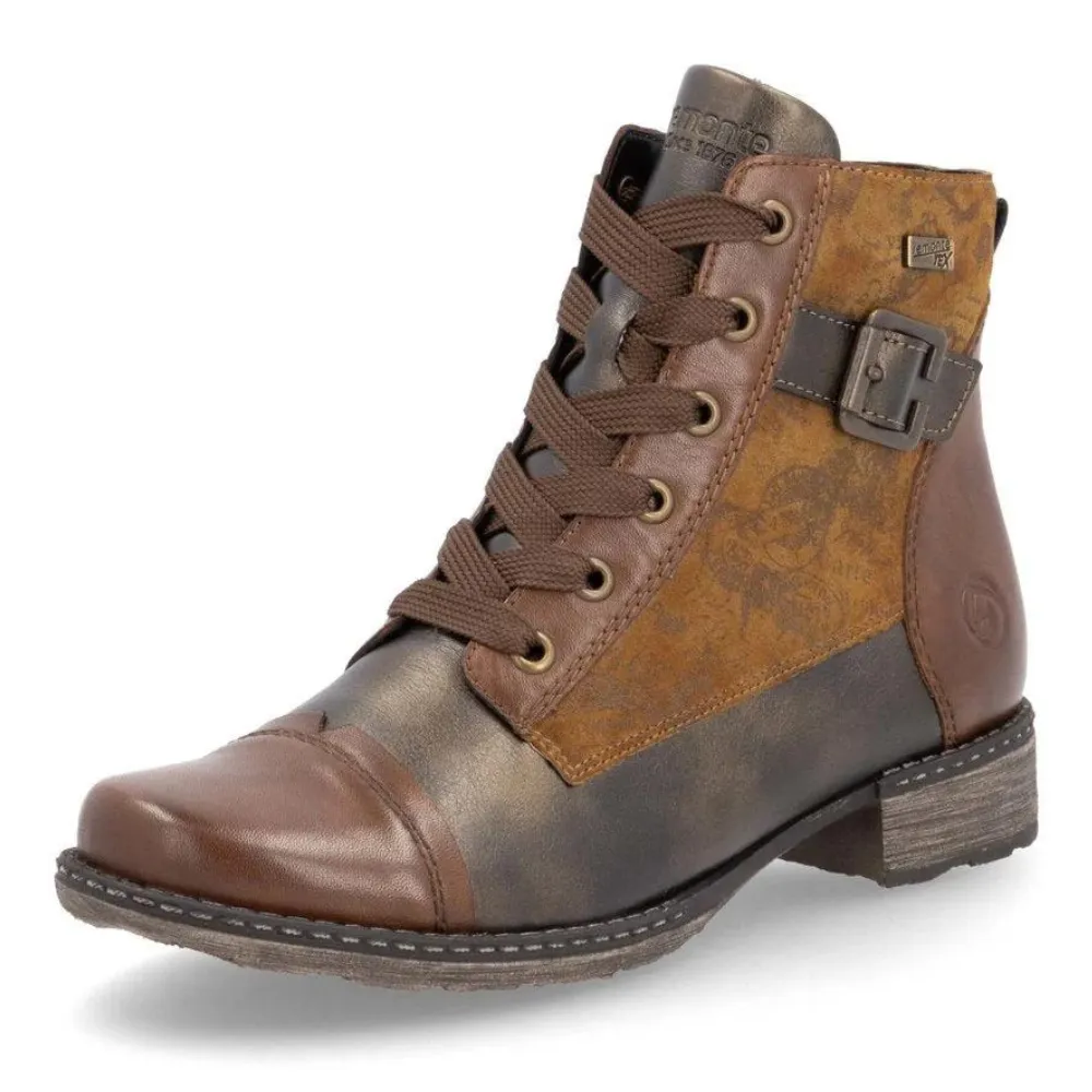 Remonte Chandra 81 Chestnut/Antique Leather Bootie (Women's)
