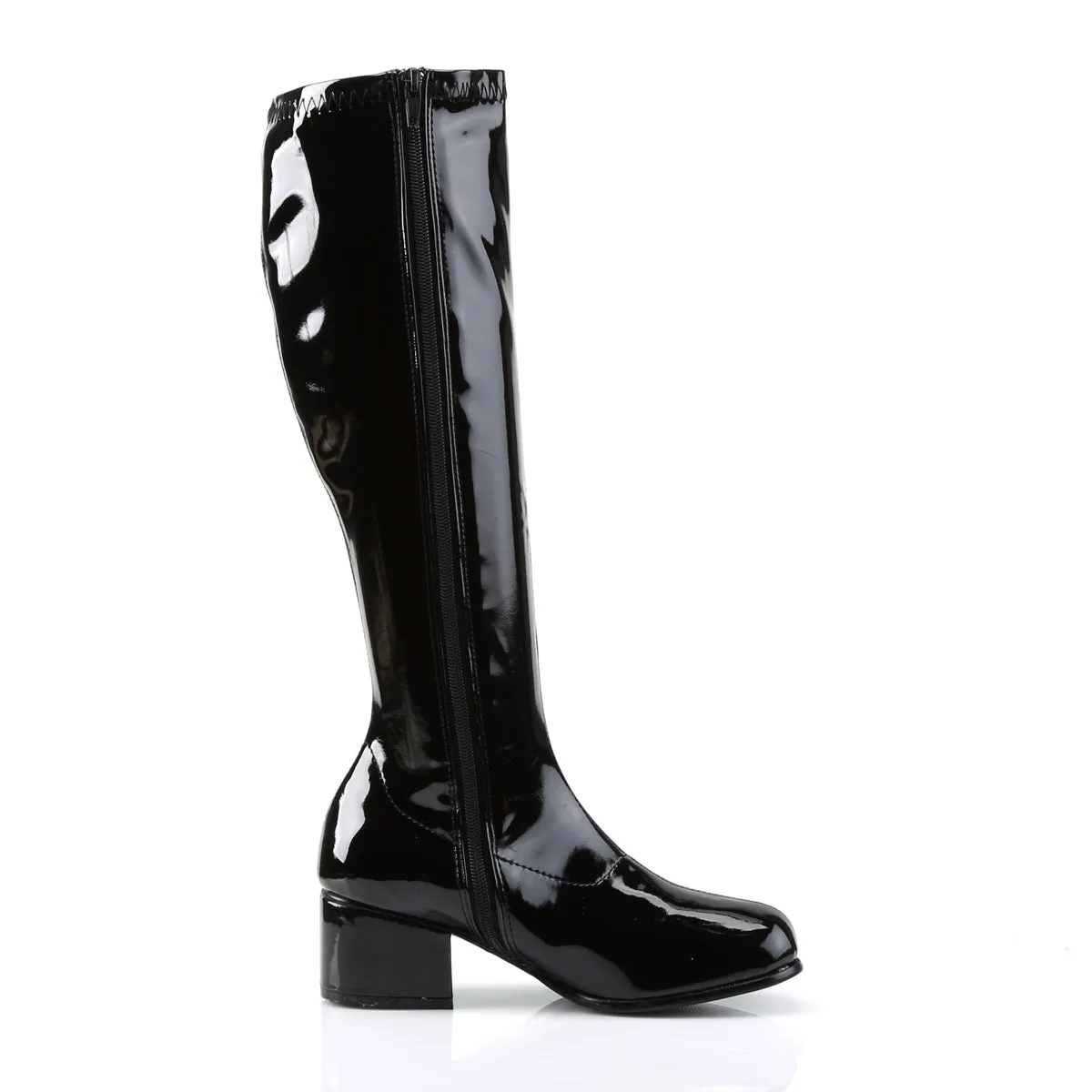 RETRO-300 Funtasma Black Patent Fancy Dress Women's Boots (Fantasy Footwear)