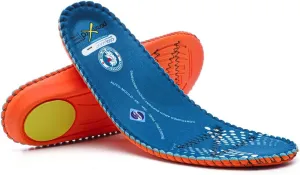 ROCKROOSTER Men's Arch Support Anti-Fatigue Replacement Insole, Blue, 1.5 Inch