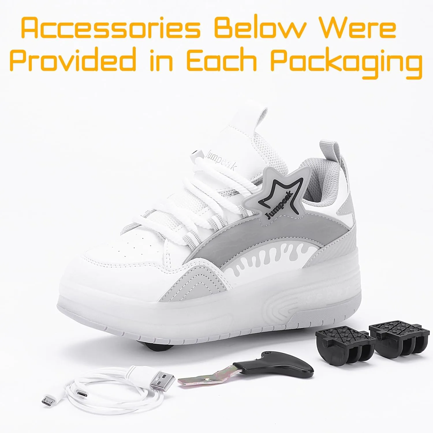 Roller Shoes with 16 LED Combinations for Girls Boys Roller Sneakers with 2-Wheels USB Rechargeable for Christmas Birthday Children Party Show Gift