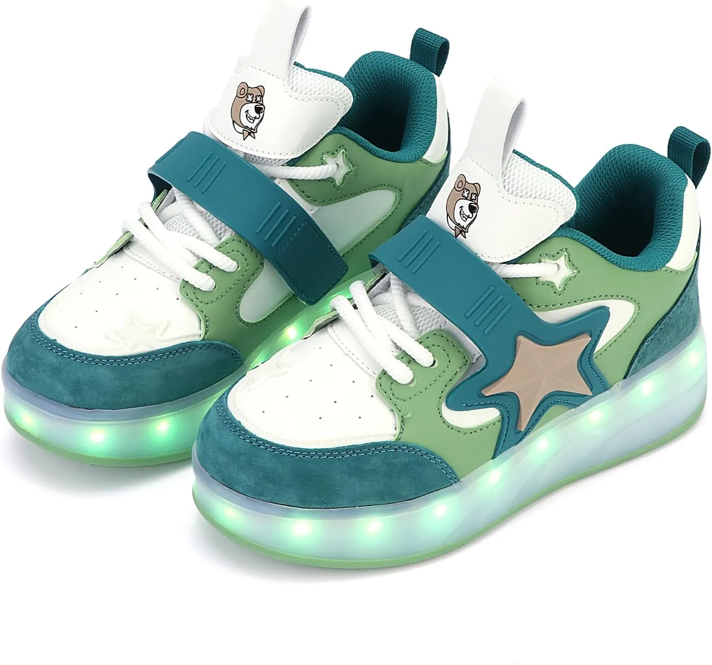 Roller Shoes with 16 LED Combinations for Girls Boys Roller Sneakers with 4-Wheels USB Rechargeable for Christmas Birthday Children Party Show Gift