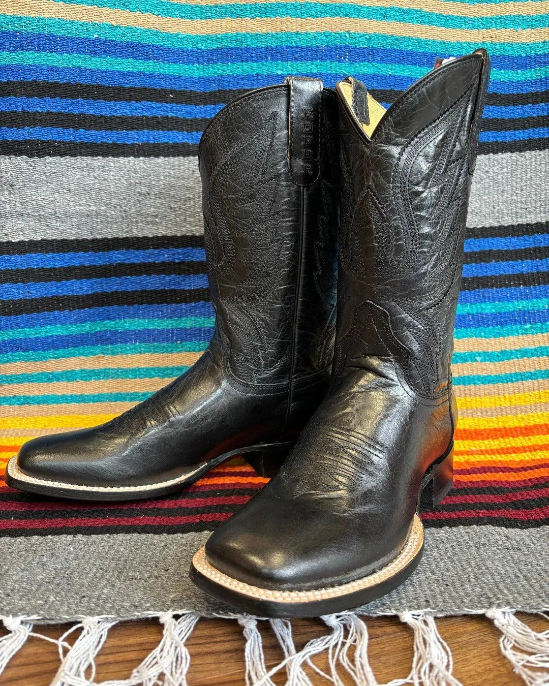 Roper Women's Midnight Black Square Toe Cowgirl Boots 7016-8633