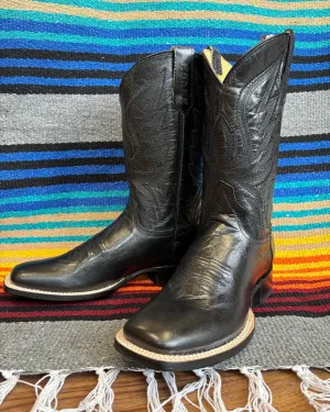 Roper Women's Midnight Black Square Toe Cowgirl Boots 7016-8633