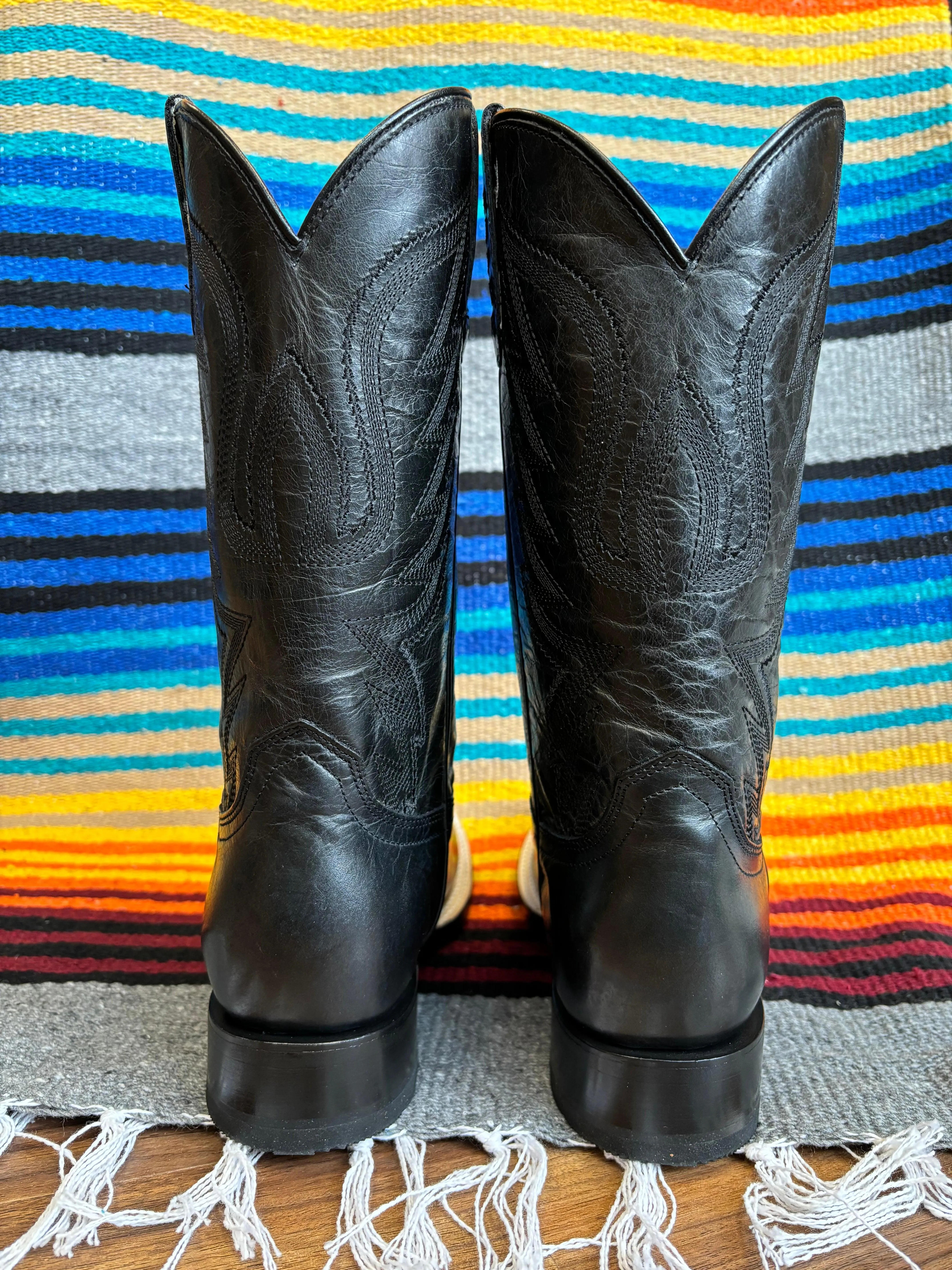 Roper Women's Midnight Black Square Toe Cowgirl Boots 7016-8633