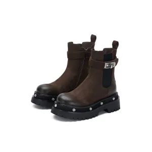 Rose-soled Chelsea Boots Brown