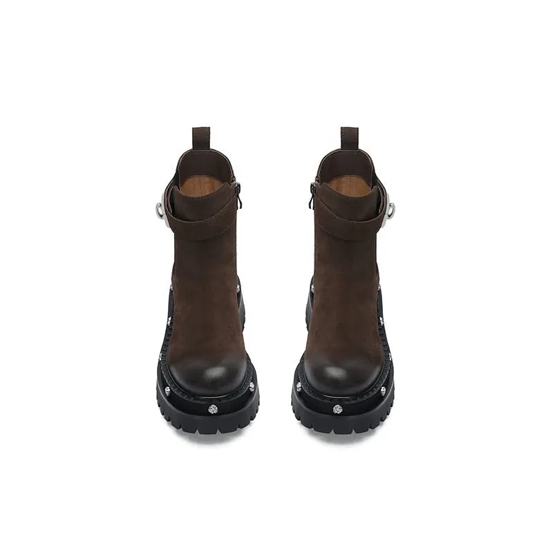 Rose-soled Chelsea Boots Brown