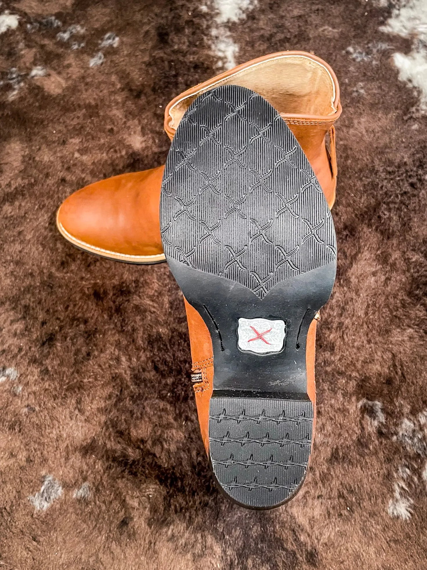 Sadie Twisted X Ankle Booties - Tan