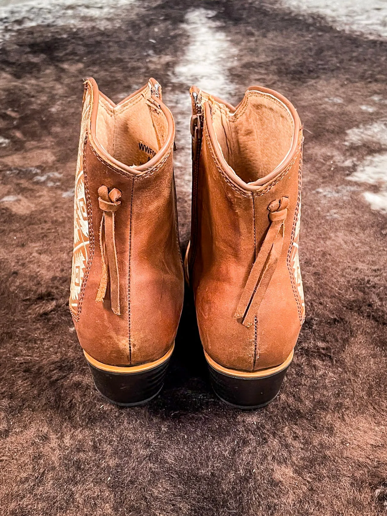 Sadie Twisted X Ankle Booties - Tan