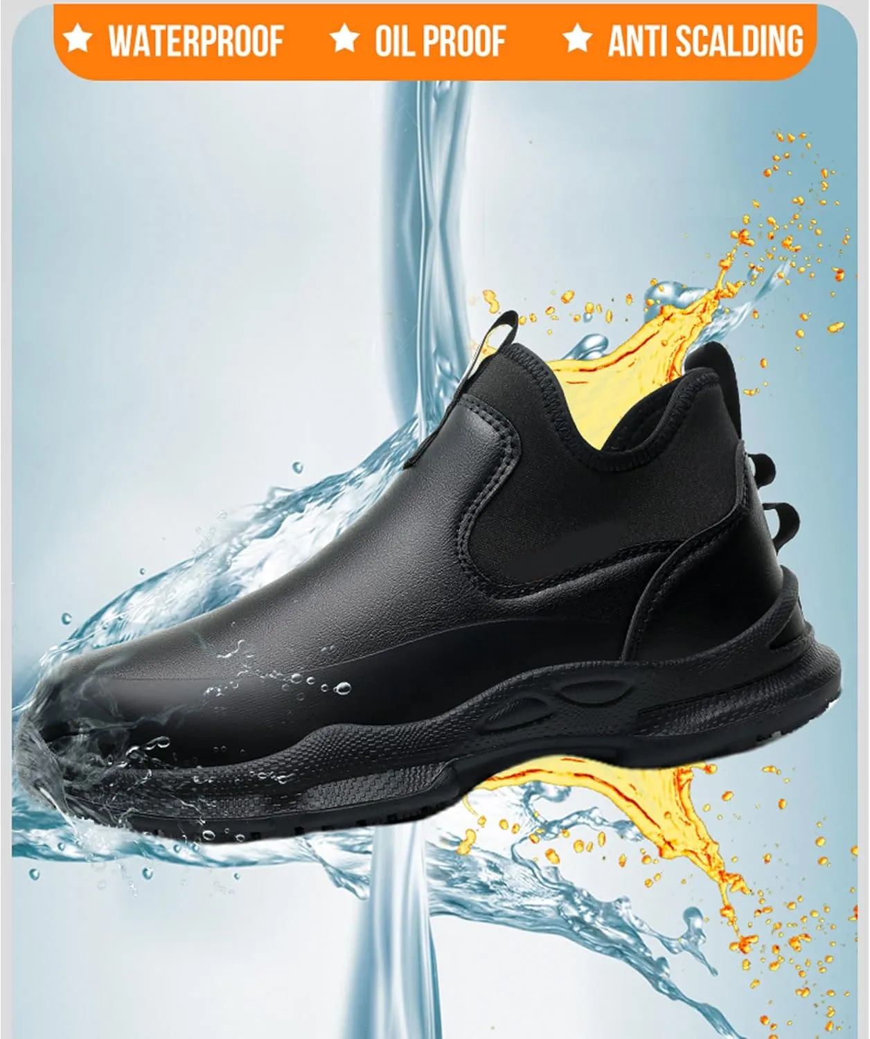 Safety Shoes Men's Shoes Waterproof Non-Slip oilproof Work Anti-Smash