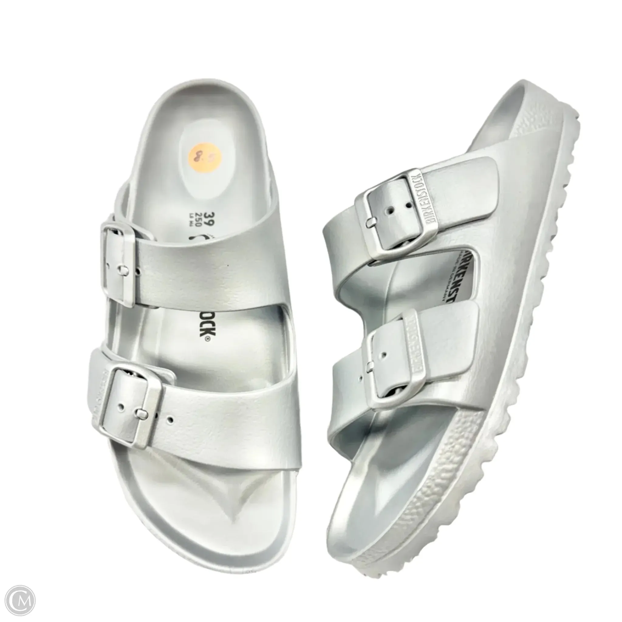 Sandals Flats By Birkenstock In Grey, Size: 8.5