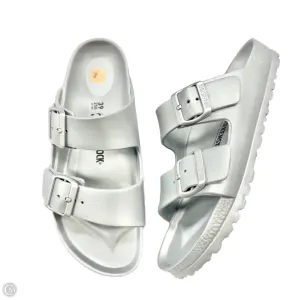 Sandals Flats By Birkenstock In Grey, Size: 8.5