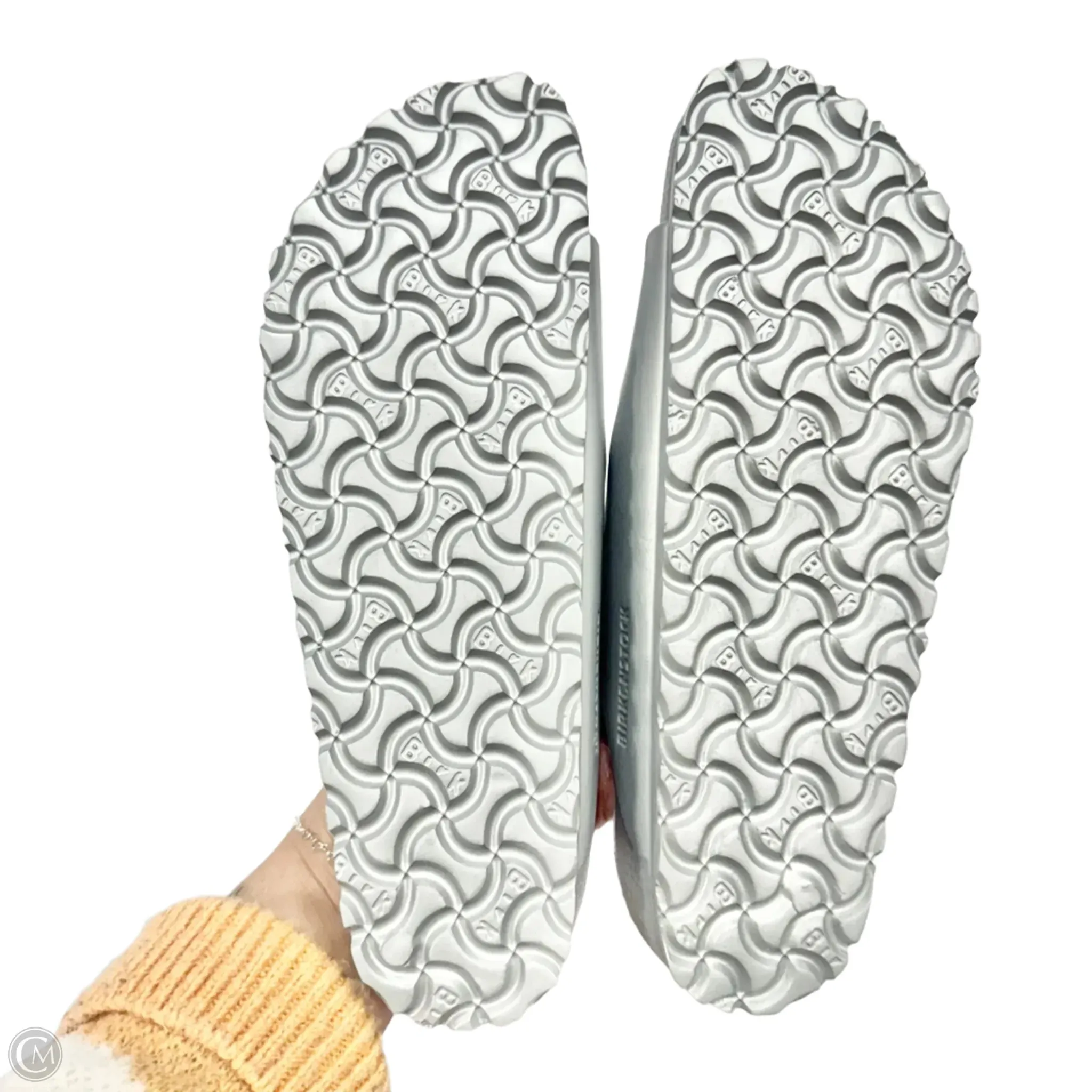 Sandals Flats By Birkenstock In Grey, Size: 8.5