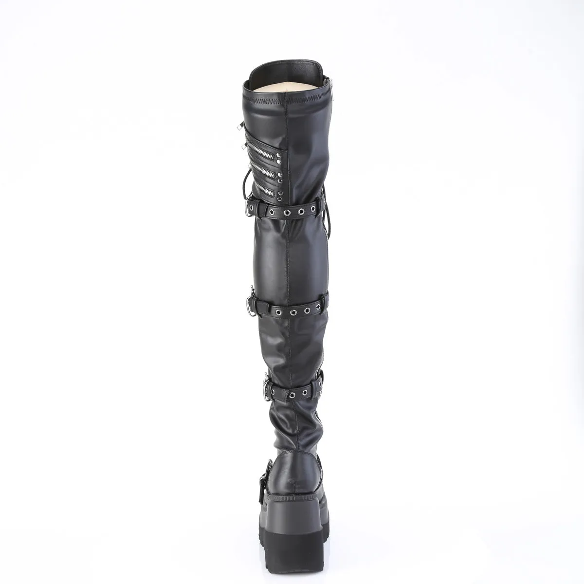 SHAKER-420 Demoniacult Alternative Footwear Women's Over-the-Knee Boots