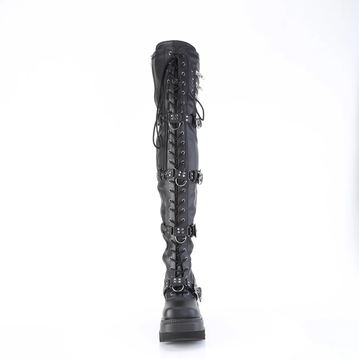 SHAKER-420 Demoniacult Alternative Footwear Women's Over-the-Knee Boots