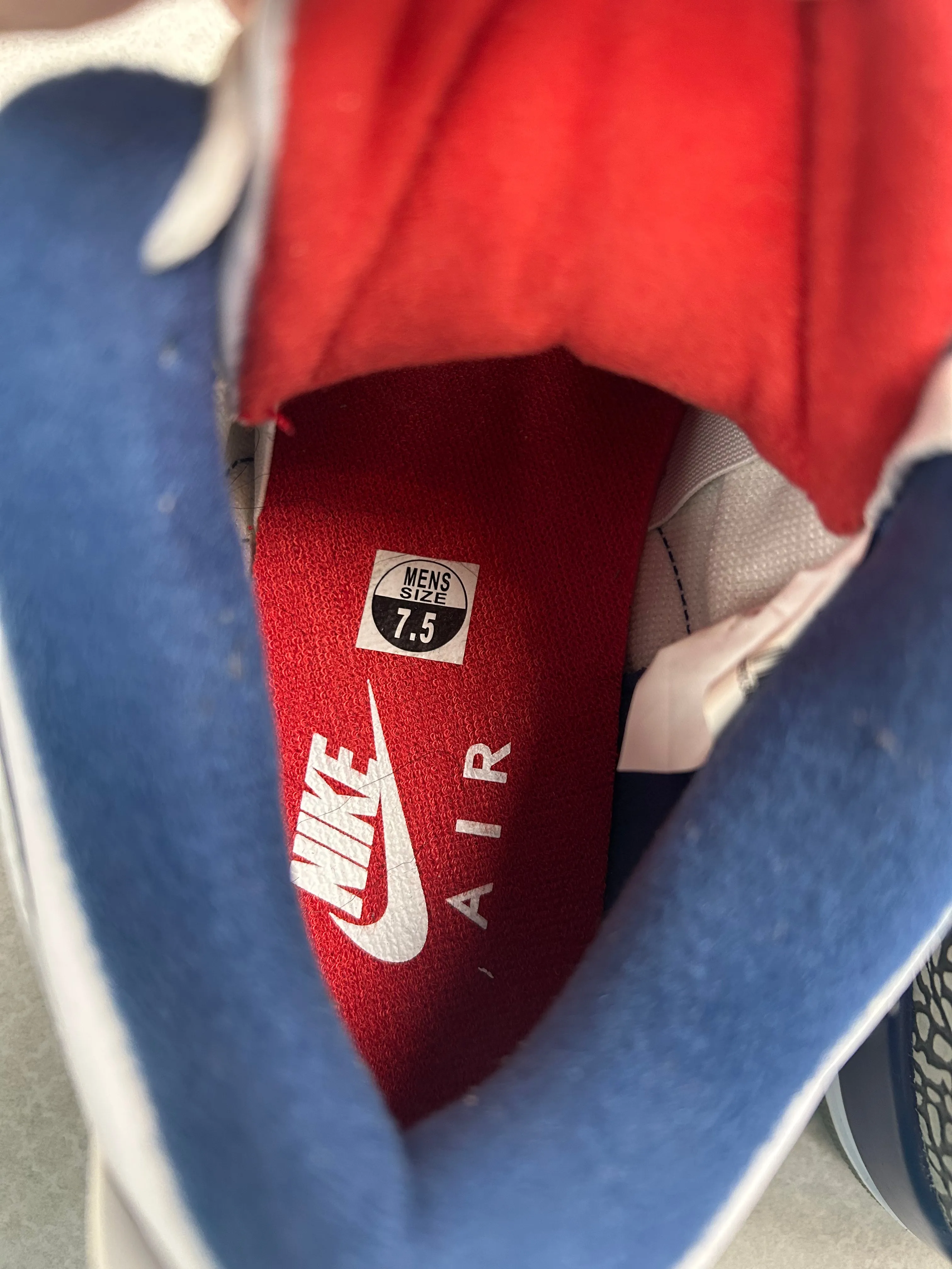 Shoes Sneakers By Nike In Blue & Red & White, Size:9