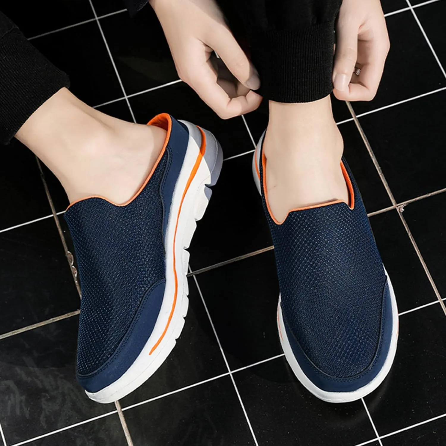 Slip On Clogs for Women Men Breathable Summer Orthotic Walking Slippers Casual Slip on Mesh Loafer Sneakers Lightweight Open Back Shoes Comfort Walking Sandal