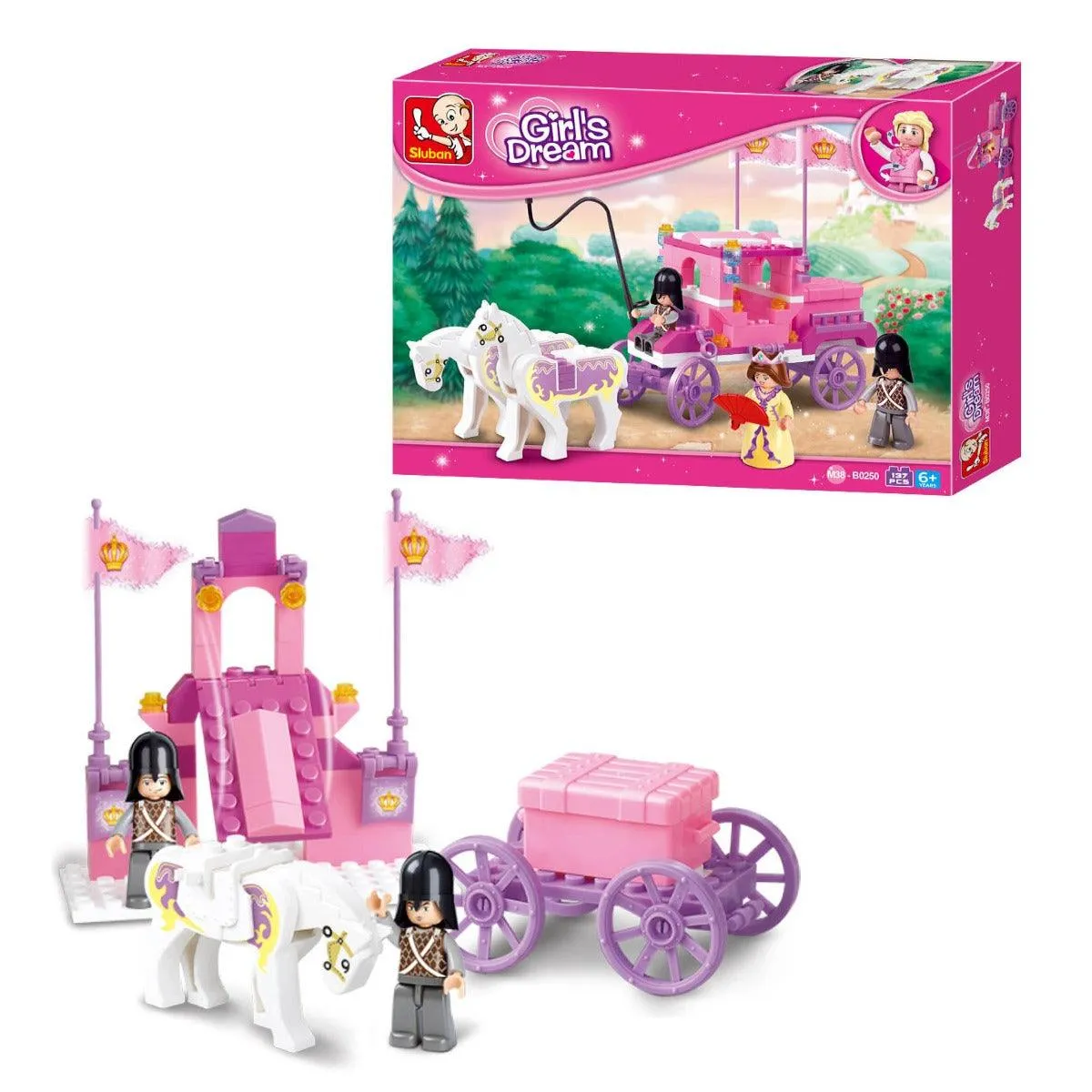 Sluban Girl's Dream Royal Carriage Building Block for Ages 6 