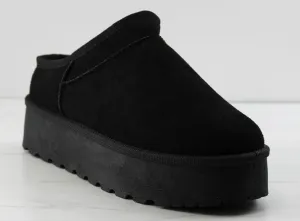 Solid 7 Women's Slip On Shearling Platform Slippers