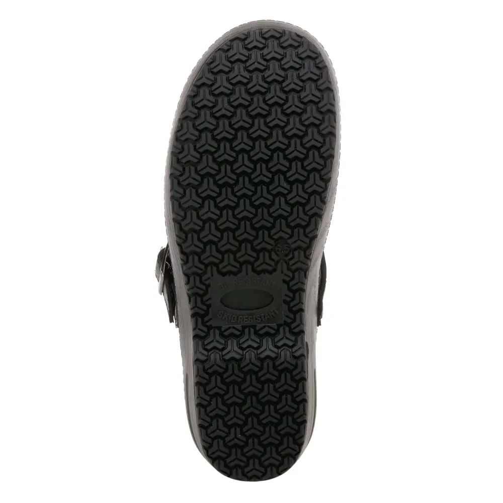Spring Step Shoes Women's Black Leather Clogs