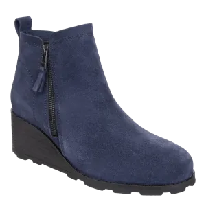 STORY in NAVY Wedge Ankle Boots