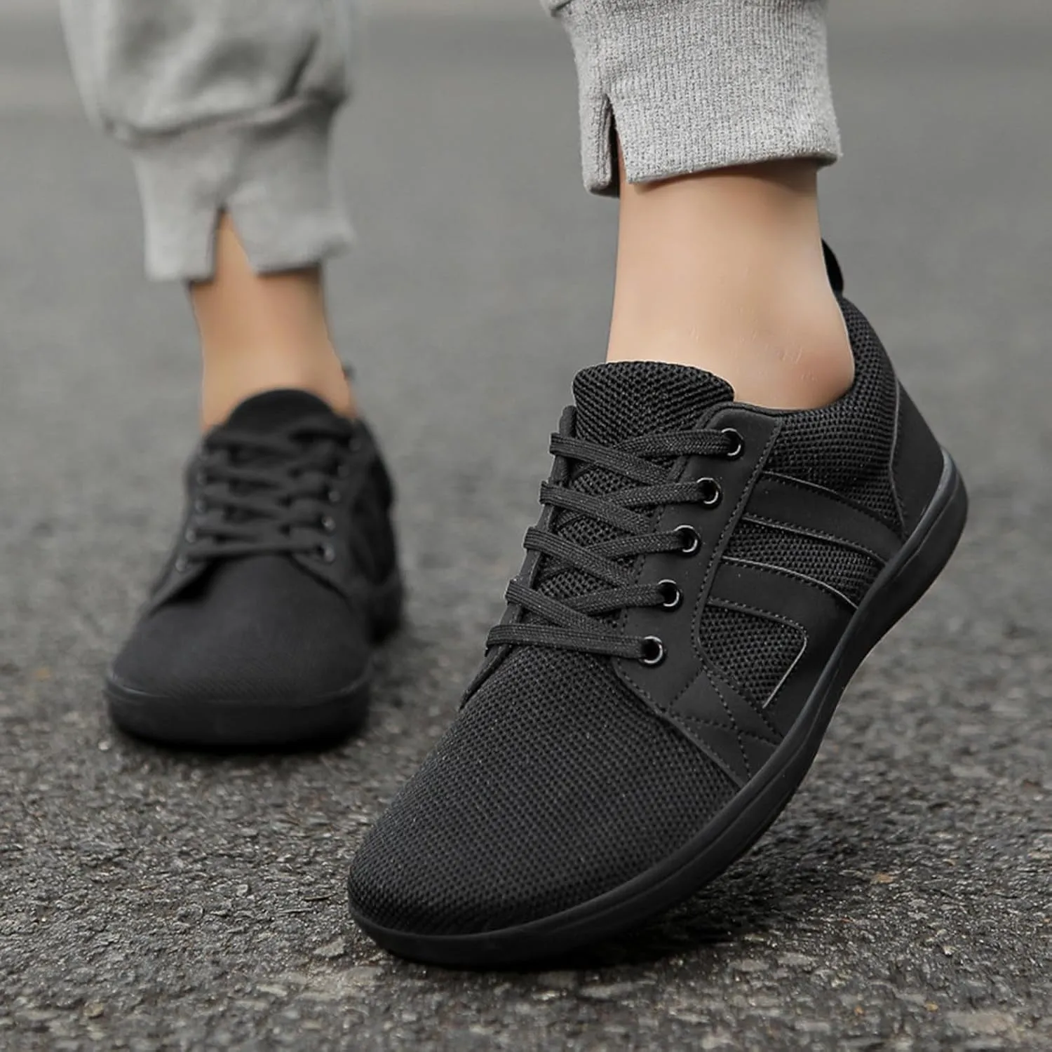 Stretch Shoes Sport Mesh Men's Shoes Mens Loafers & Slip-Ons Unisex Thin Soled Wide Last Casual Sneakers