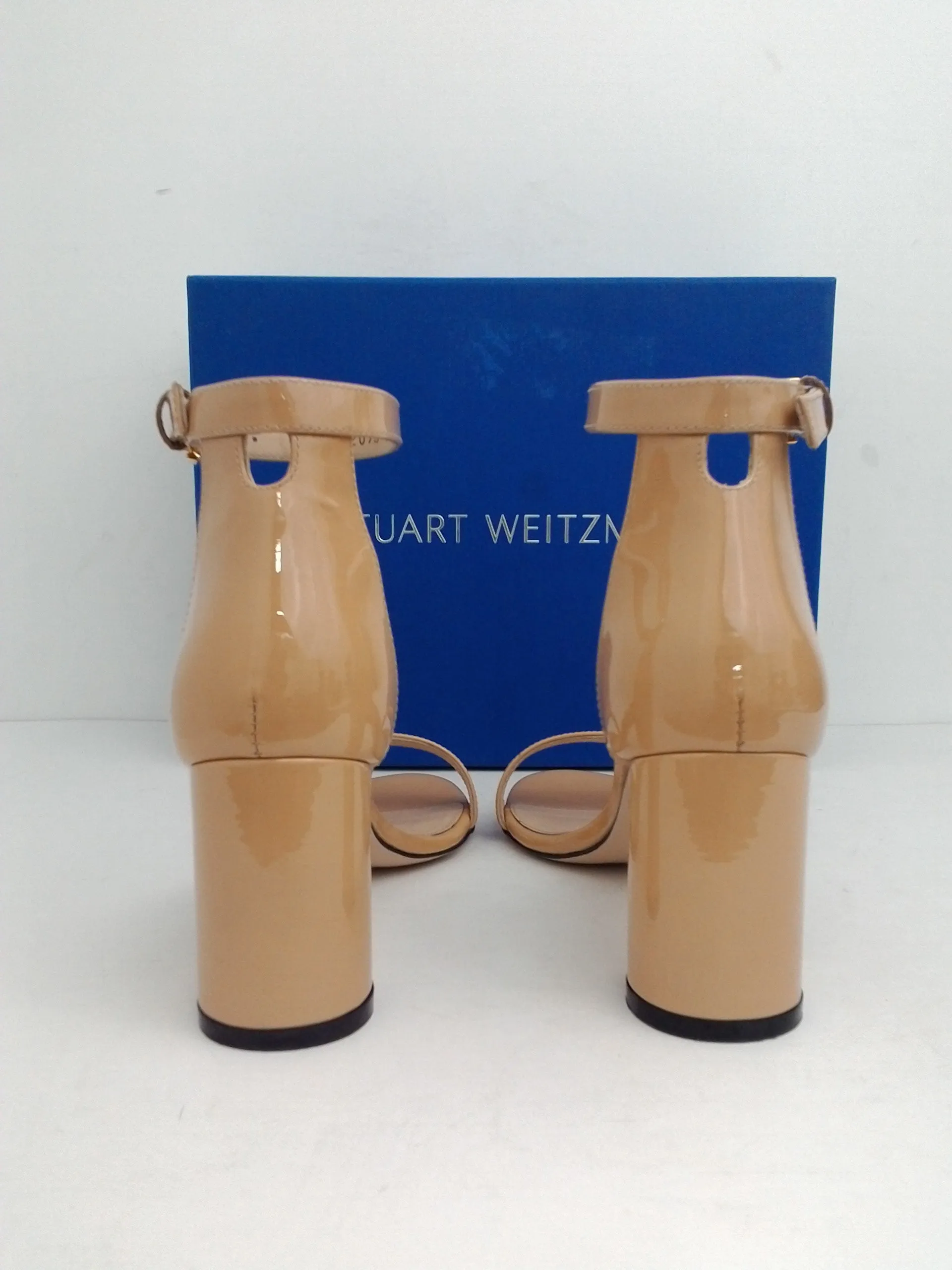 Stuart Weitzman Women's Nearly Nude Adobe Heeled Sandals Size 8.5 & 10 M