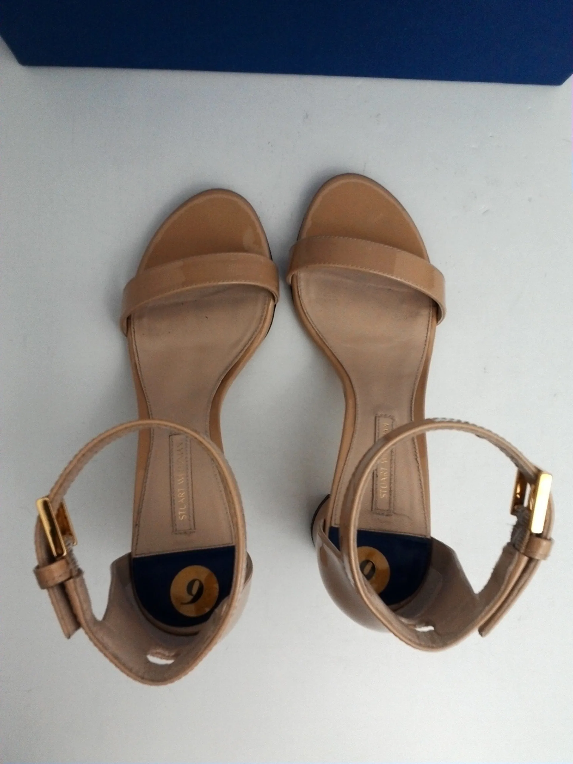 Stuart Weitzman Women's Nearly Nude Adobe Heeled Sandals Size 8.5 & 10 M