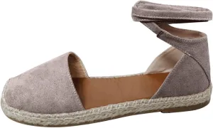 Summer Fashion Womens Casual Shoes Flat Lace Up Leisure Sandals Memory Foam I Love Sandals for Women