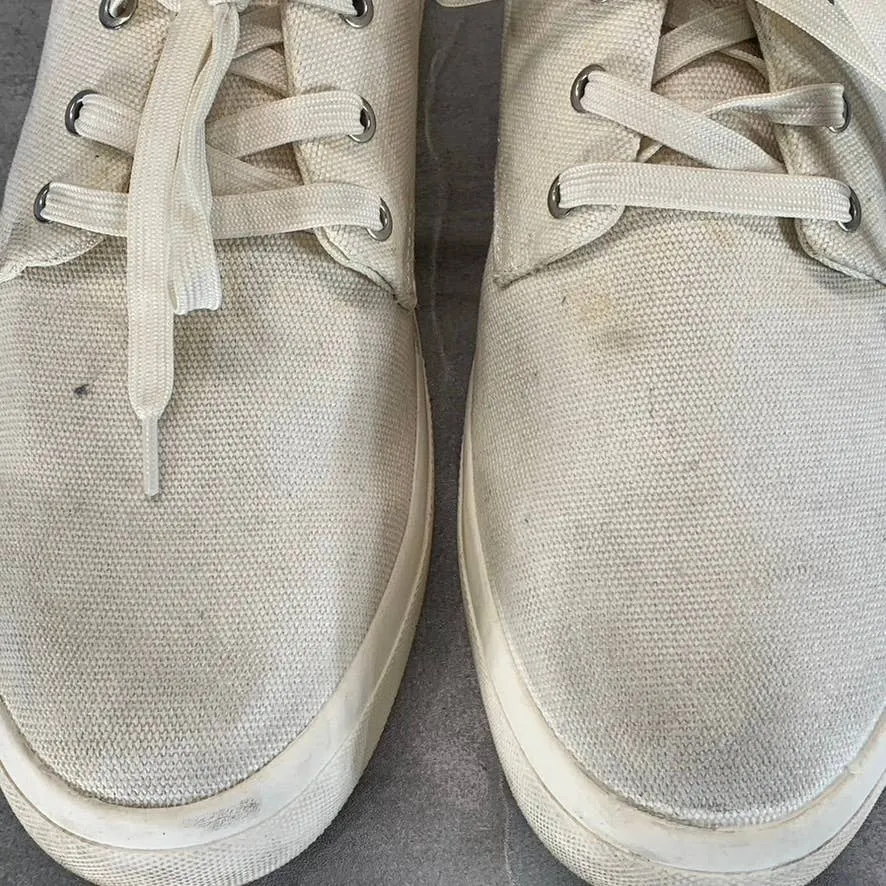 SUN STONE Men's White Kiva Lace-Up Core Sneakers SZ 10.5