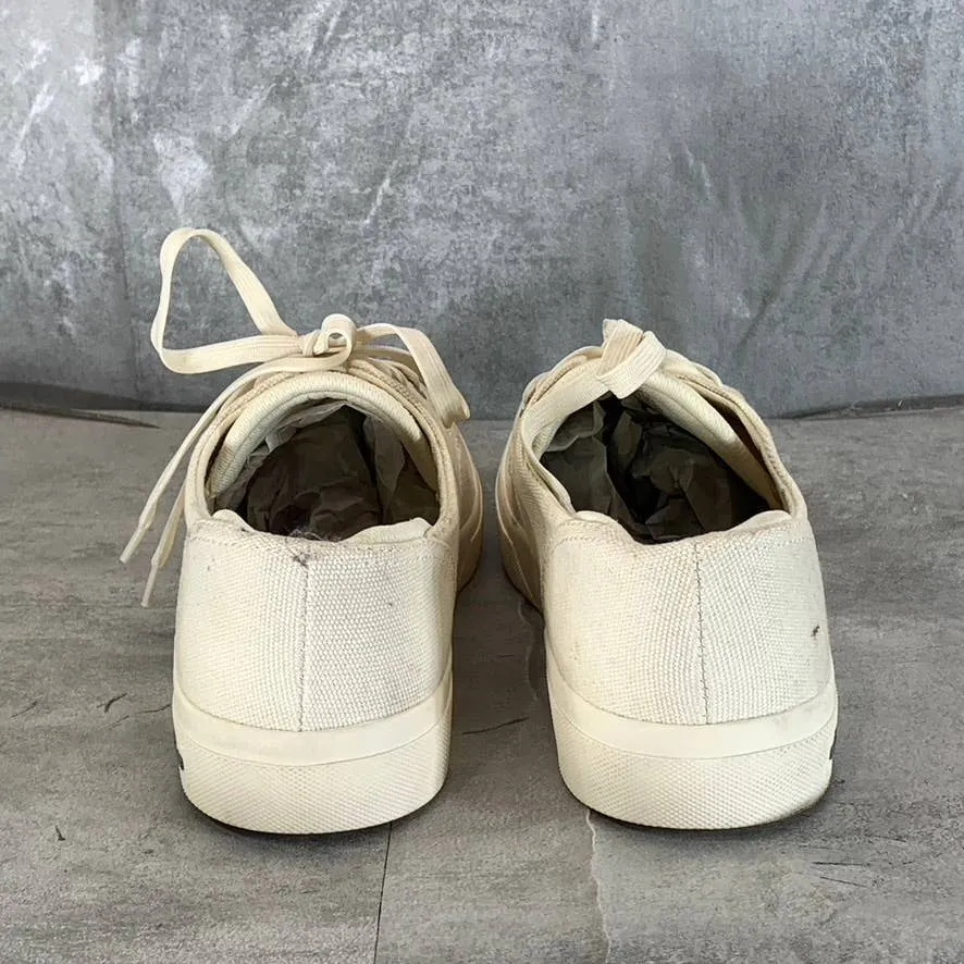 SUN STONE Men's White Kiva Lace-Up Core Sneakers SZ 10.5