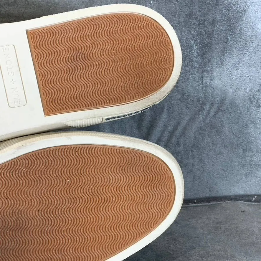SUN STONE Men's White Kiva Lace-Up Core Sneakers SZ 10.5