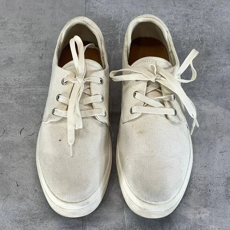 SUN STONE Men's White Kiva Lace-Up Core Sneakers SZ 10.5