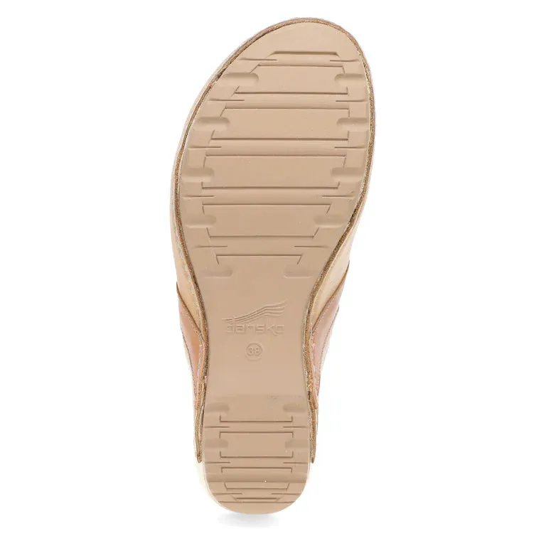 Tammy 2-tone Sling back Clog in Tan