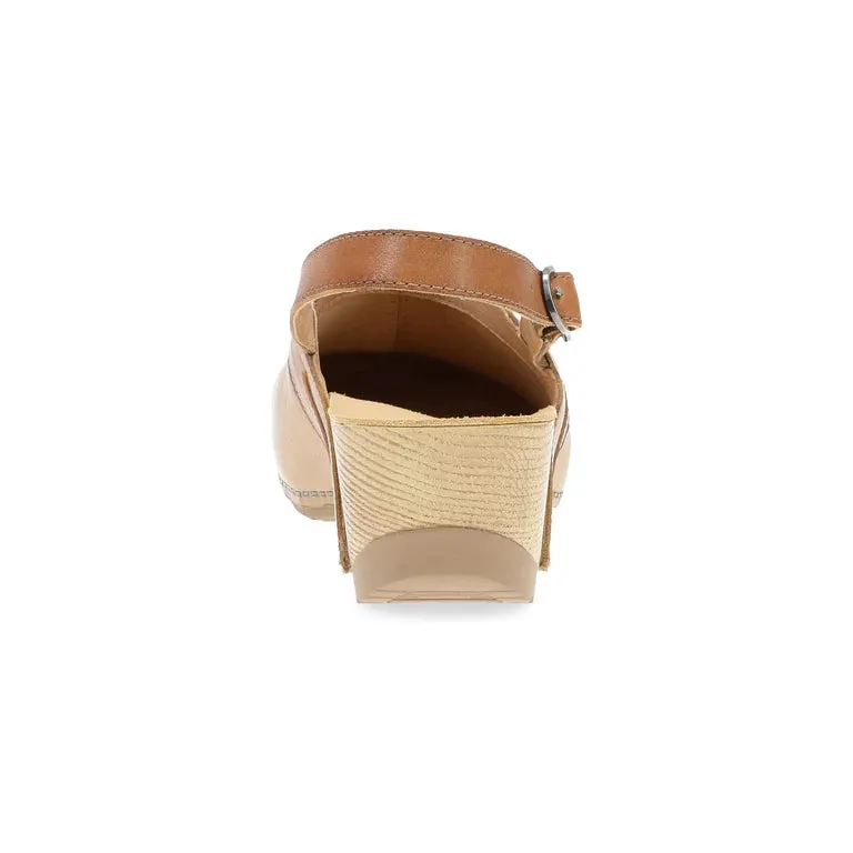 Tammy 2-tone Sling back Clog in Tan
