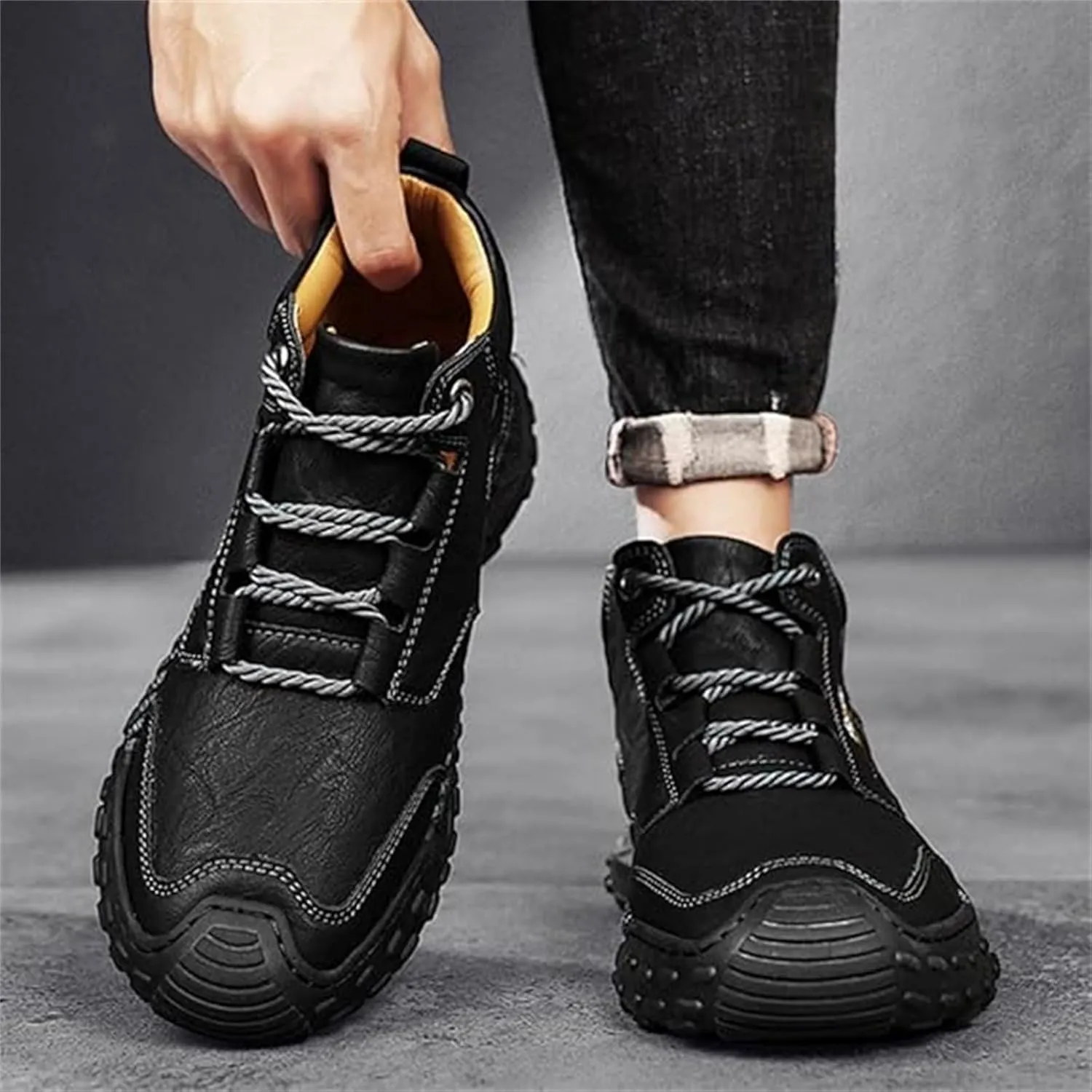 Tanner Shoes Men, Tanner Leather, Lightweight, Comfortable, Casual, Men's, Driving, for Travel, Mountaineering