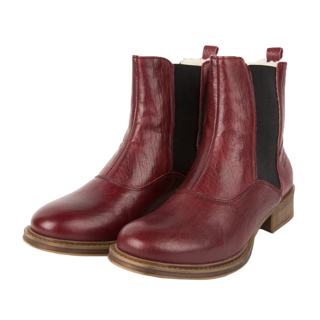 Ten Points Pandora Chelsea Boot in Bordeaux Leather