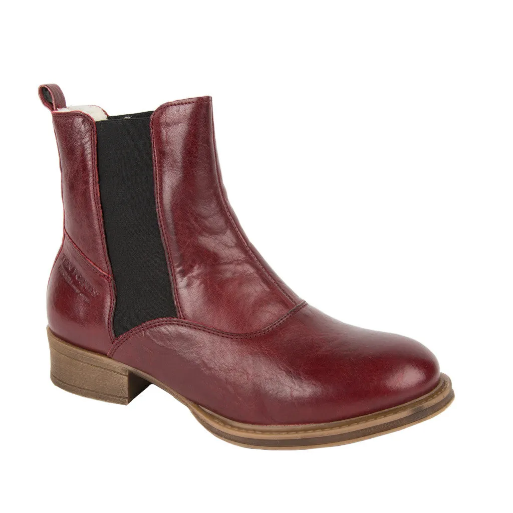 Ten Points Pandora Chelsea Boot in Bordeaux Leather
