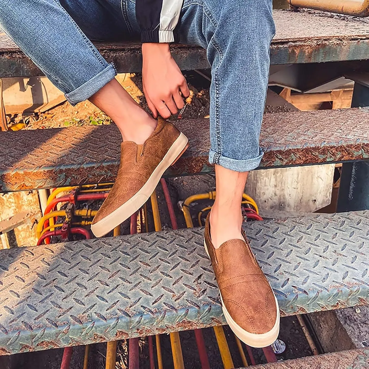 TERBOFIN Slip On Loafers for Men Lightweight Casual Walking Shoes Comfortable Sneakers for Male Leisure Business Work Office Dress