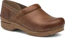 The Professional Clog in Distressed Honey Leather