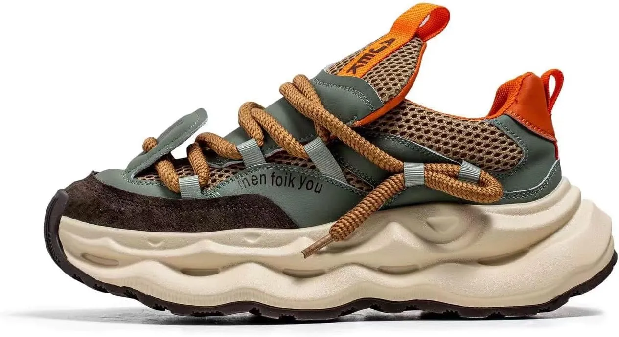 Thick Soles Increase Men's Sports Shoes Trend net Surface Breathable Daddy Shoes Personality Fried Street Men's Shoes