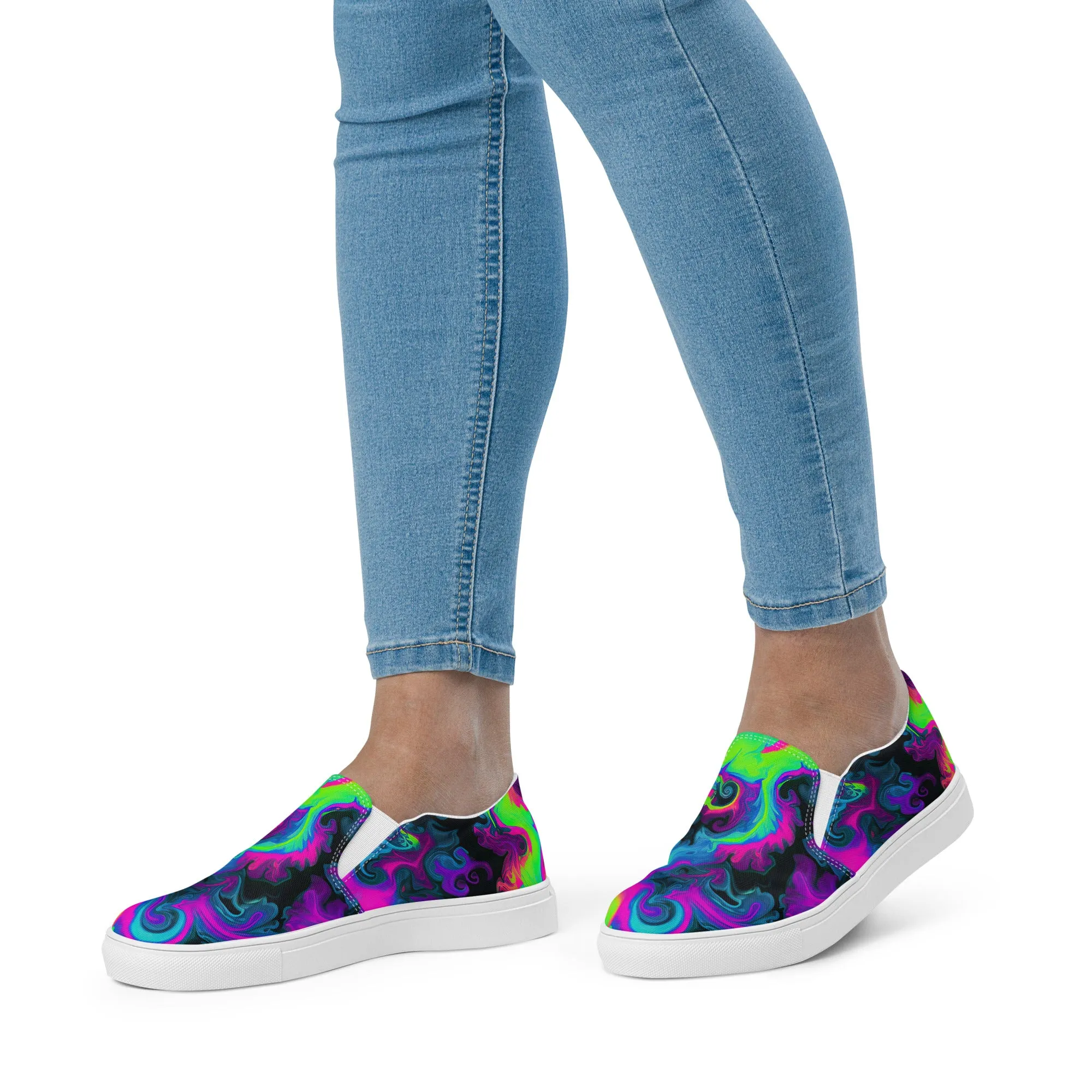 Tie Dye Women’s slip-on canvas shoes