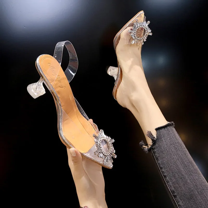Transparent High Heels Sexy Pointed Toe Slip-on